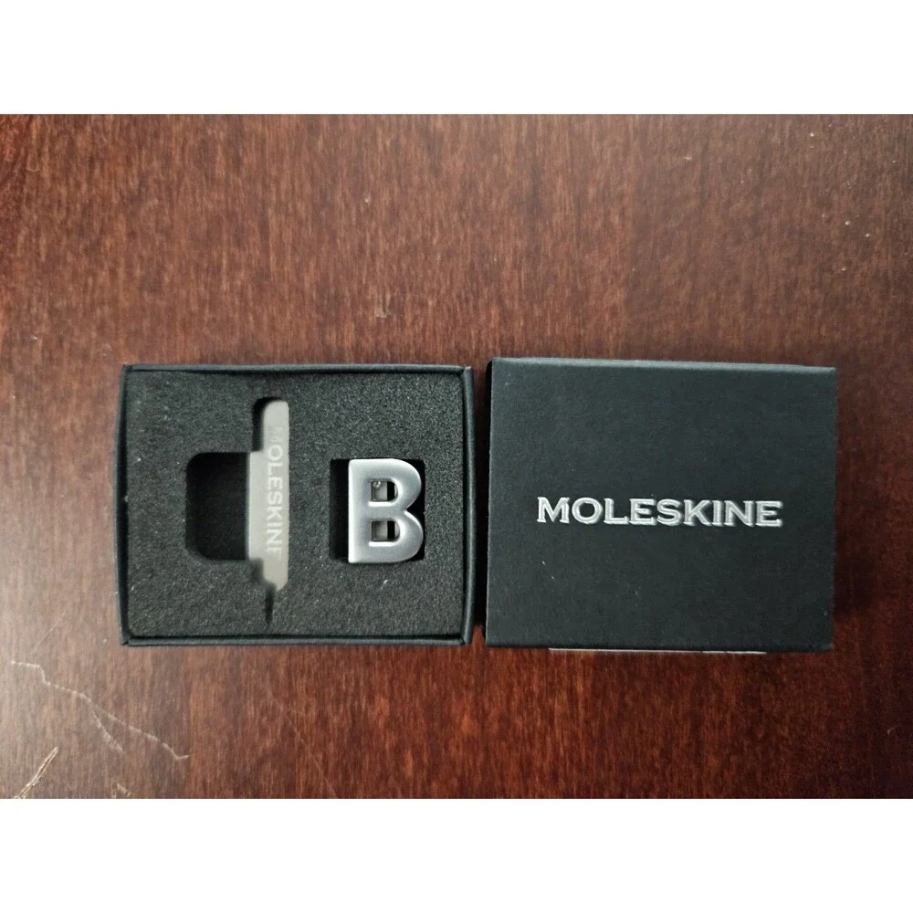 Moleskine Pin for Notebook or Planner Letter B, Letter Pin